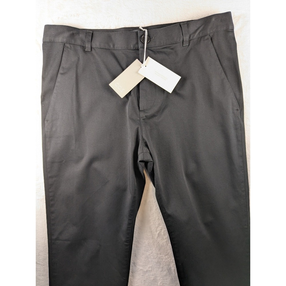 COS Black Chino Pants Straight Leg Regular Fit Modern Casual‎ Size 34x30